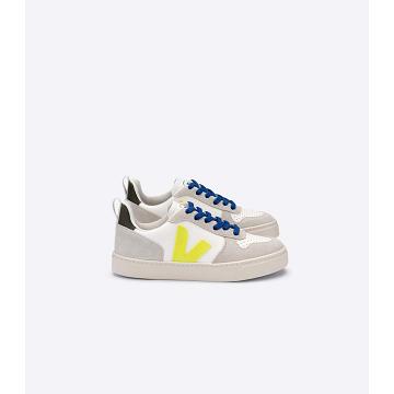 Veja V-10 BONTON Kids' Sneakers White/Blue | CA 839YXF